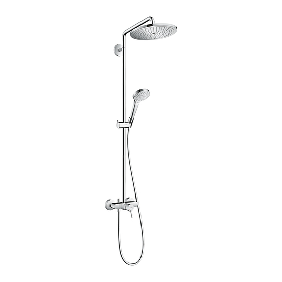 Hansgrohe Croma Select S 280 1jet Showerpipe 26791000 Instrucciones De Montaje