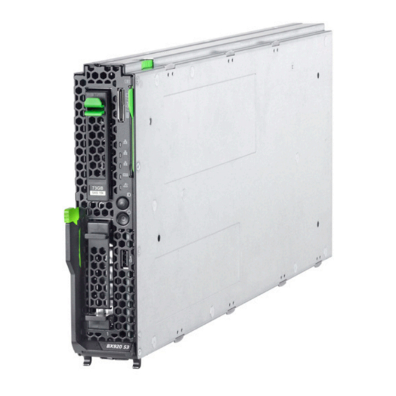Fujitsu PRIMERGY BX920 S3 Manual De Instrucciones