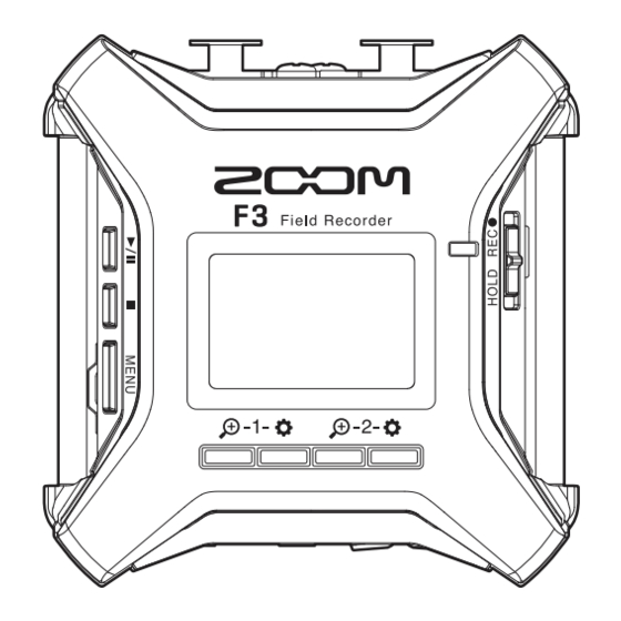 Zoom F3 Guia De Inicio Rapido