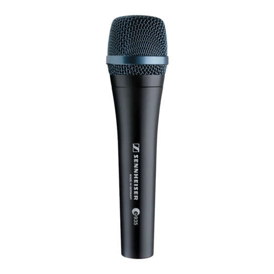 Sennheiser E935 Instrucciones Para El Uso