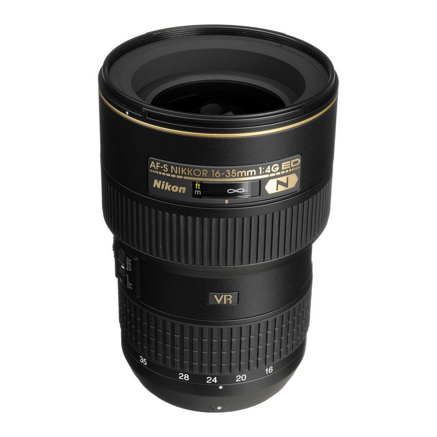 Nikon AF-S NIKKOR 16-35mm f/4G ED VR Manual De Usario