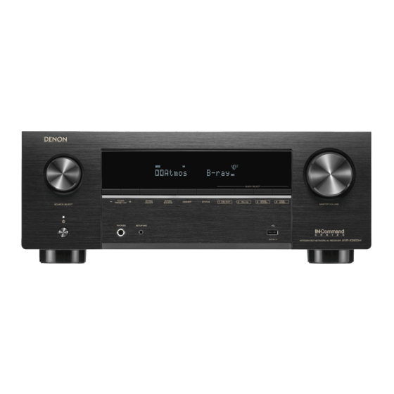 Denon AVR-X3800H Manual Del Usuario