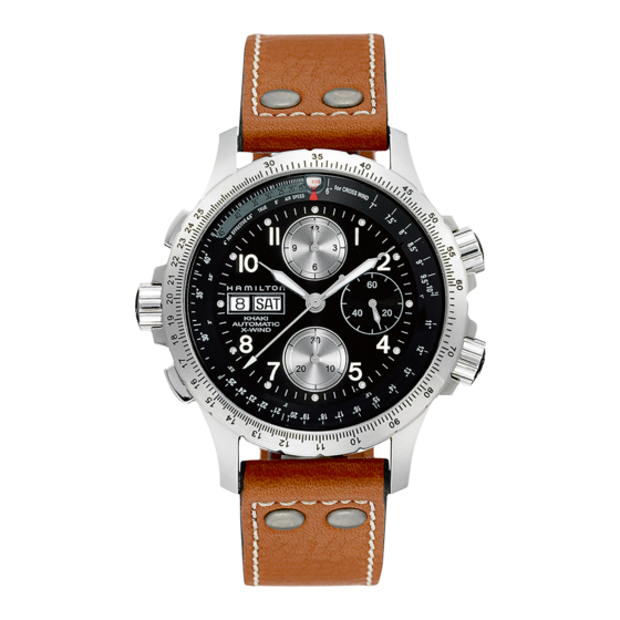 Hamilton KHAKI X-WIND Quartz Chronograph GMT Instruction Manual