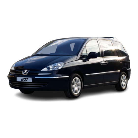 PEUGEOT 807 Manual De Instrucciones