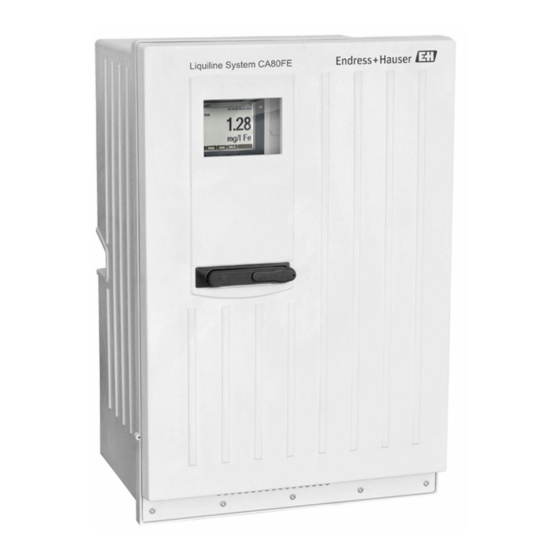 Endress+Hauser Liquiline System CA80FE Manual De Instrucciones