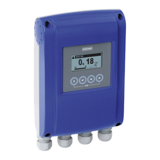 KROHNE MAC 100 Inicio Rápido