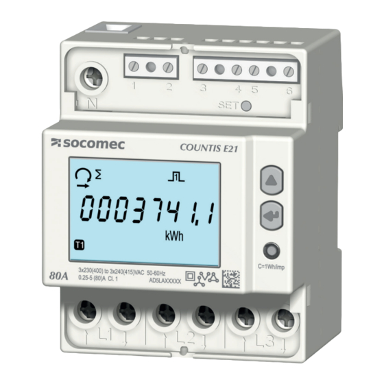 socomec COUNTIS E21 Manual De Instrucciones