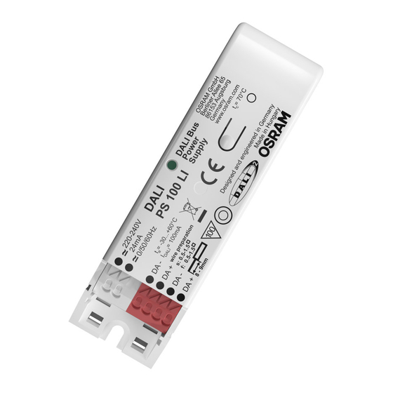 Osram DALI PS 100 LI Manual De Instrucciones