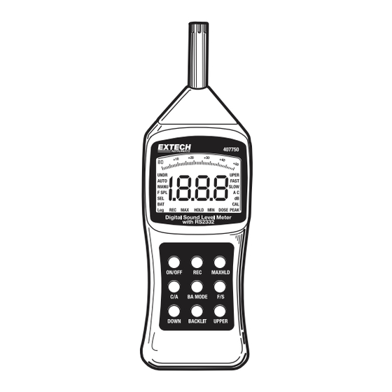 Extech 407750 Manual Del Usuario