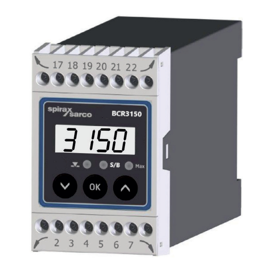 Spirax Sarco BCR3150 Instrucciones De Instalación Y Mantenimiento