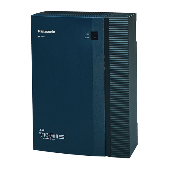 Panasonic KX-TDA15 Manual Del Usuario