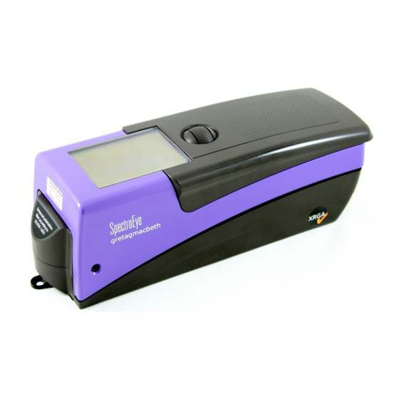 X-Rite SpectroEye Instrucciones