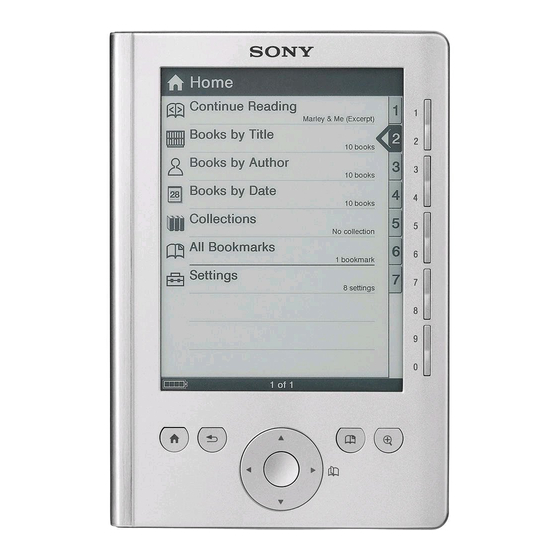 Sony Reader PRS-300 Manuales