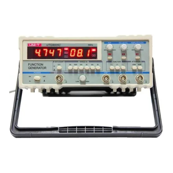 UNI-T PROTOMAX UTG9005C Especificaciones Técnicas