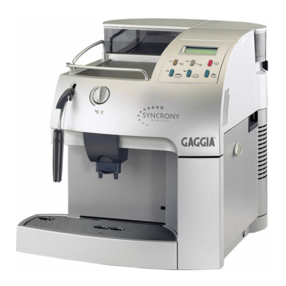 Gaggia SYNCRONY DGT SILVER SUP015ST Instrucciones De Uso