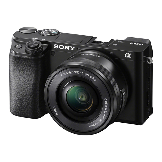 Sony a 6100 Guía De Inicio