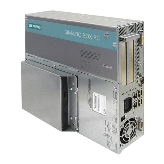 Siemens SIMATIC IPC627C Guía De Primeros Pasos