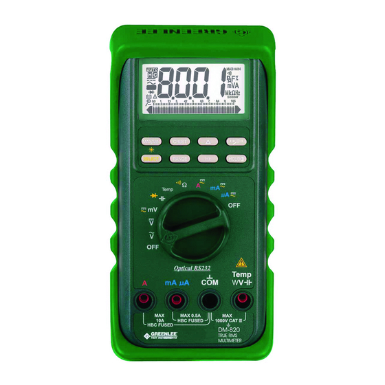 Greenlee DM-800 Manuales