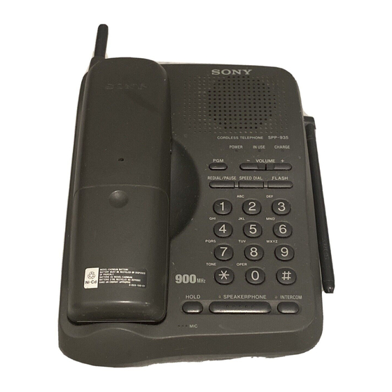 Sony SPP-935 Manual De Instrucciones