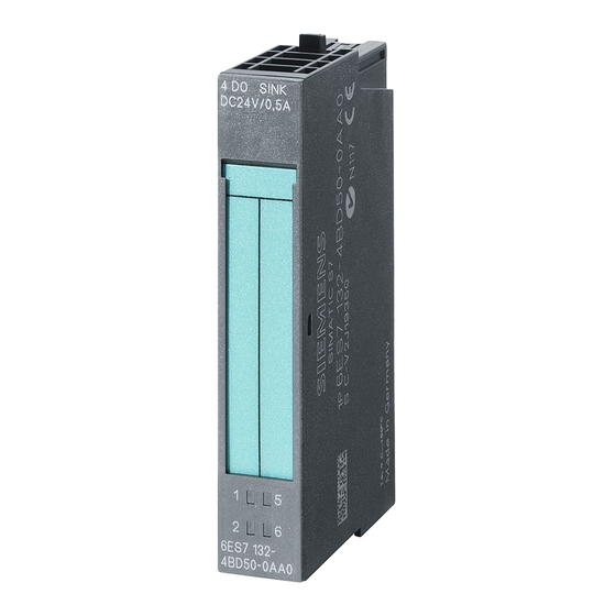 Siemens SIMATIC 4DO DC24V/0,5A ST Manual De Producto