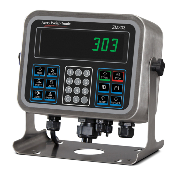 Avery Weigh-Tronix ZM303 Manuales