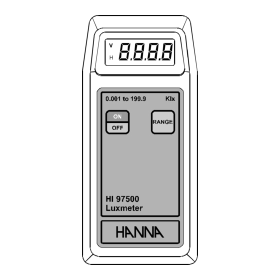 Hanna Instruments HI 97500 Manual De Instrucciones