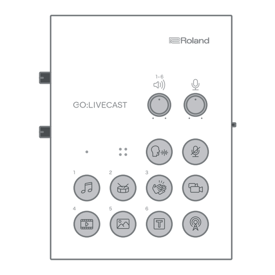 Roland GO:LIVECAST Manual Del Usuario