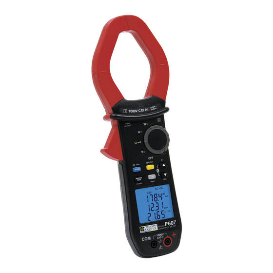 Chauvin Arnoux F607 Manual De Instrucciones