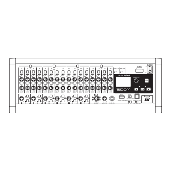 Zoom L-20R LiveTrak Manual De Instrucciones