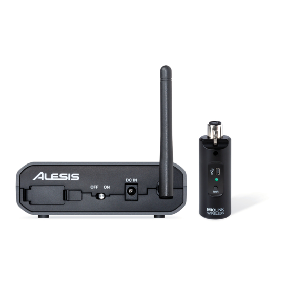 Alesis Miclink wireless Manuales