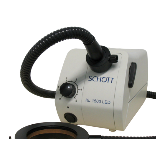 SCHOTT KL 1500 LED Manual De Instrucciones