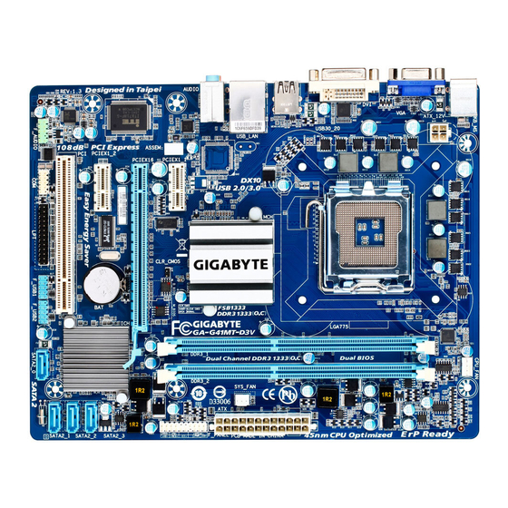 Gigabyte GA-G41MT-D3 Manual De Usuario