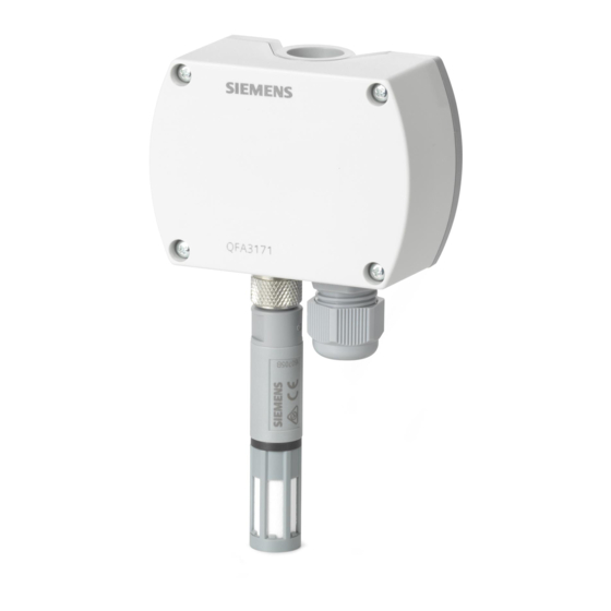 Siemens QFA31 Serie Manual Del Usario
