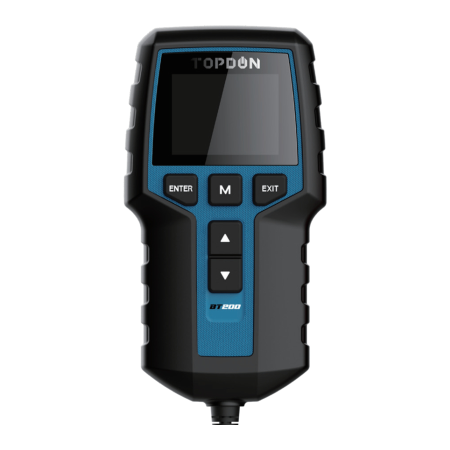 Topdon BT200 - Manual del probador de batería de 12V