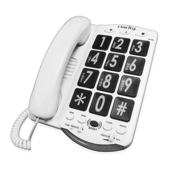 Clarity The Talking Phone JV35 Manual Del Usuario