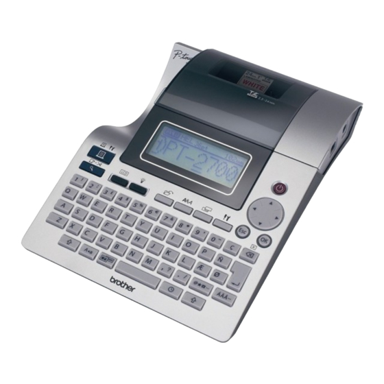 Brother P-TOUCH 2700 Guia Del Usuario