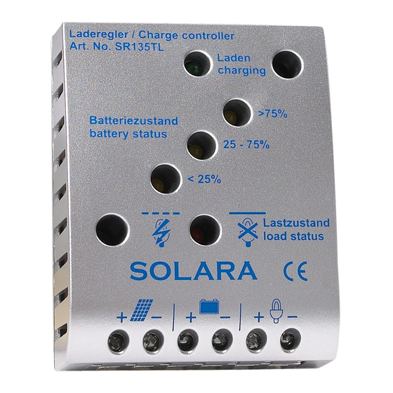 SOLARA SR135TL Manuales