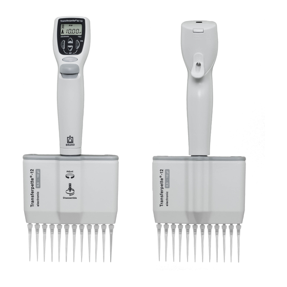 BRAND Transferpette-8 electronic Instruccionesde Manejo