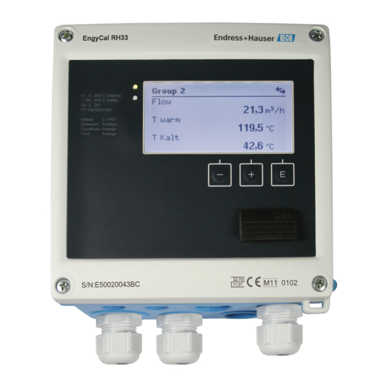 Endress+Hauser EngyCal RH33 Información Técnica