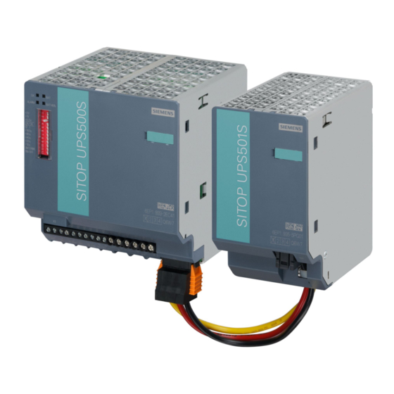 Siemens SITOP UPS500S Instrucciones De Servicio