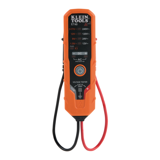 Klein Tools ET40 Instrucciones