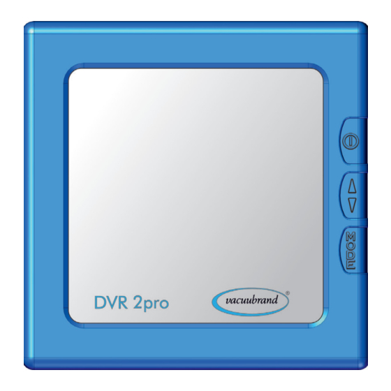 vacuubrand DVR 2pro Manual De Funcionamiento