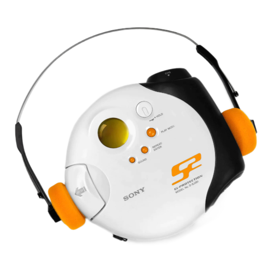 Sony WALKMAN D-SJ301 Manual De Instrucciones