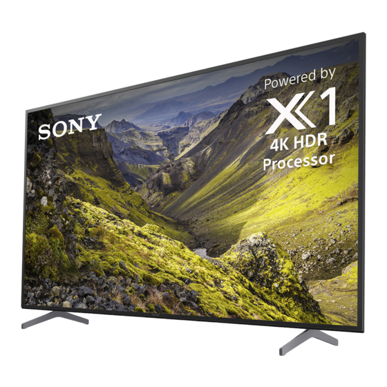 Sony Bravia XBR-85X800H Guía De Referencia