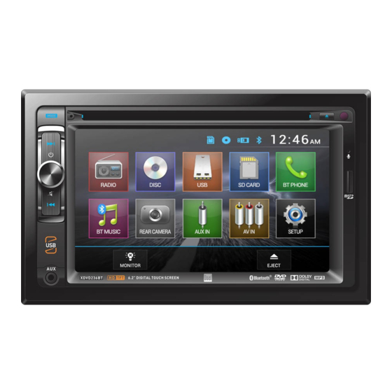 Dual XDVD236BT Guía Rápida De Inicio