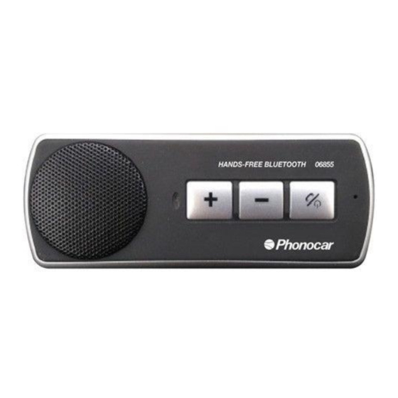 Phonocar HANDS-FREE BLUTOOTH 06855 Manual De Instrucciones