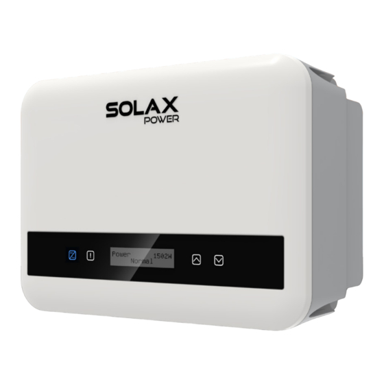 SolaX Power X1-MINI-G4 Serie Manual Del Usuario