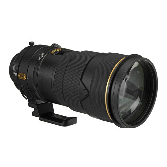 Nikon AF-S VR Nikkor 300mm f/2.8 G IF-ED Manual De Instrucciones