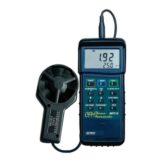 Extech Instruments 407114 Manuales