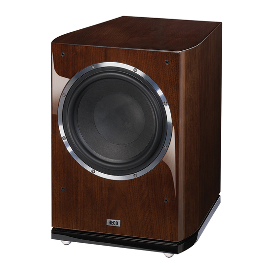 Heco Aleva GT sub 322a Manual De Instrucciones